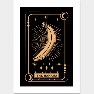 Banana Tarot Card Gothic Meme Novelty Funny Banana Posters and Art